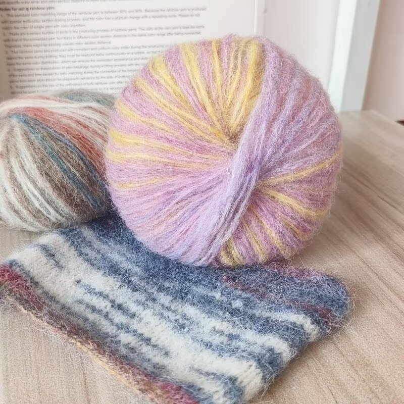 Angora Mohair Siūlai 25 g - Grupinis Siūlas, Purškiamas Vyniojimas, Skirta Pynimui