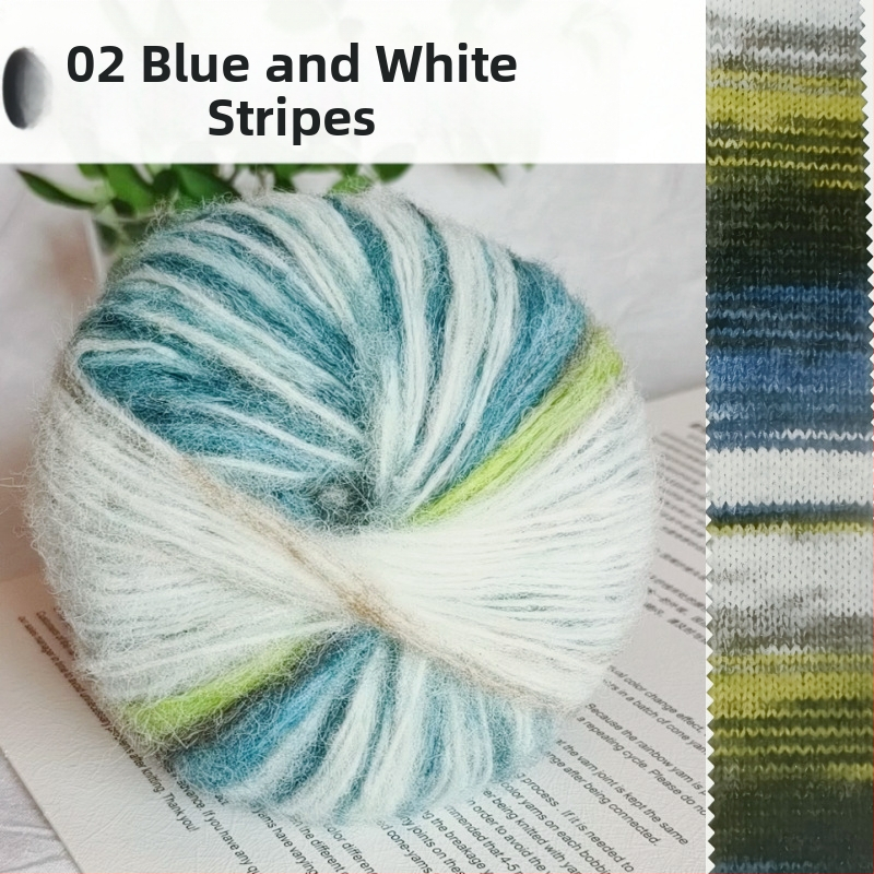 Angora Mohair Siūlai 25 g - Grupinis Siūlas, Purškiamas Vyniojimas, Skirta Pynimui