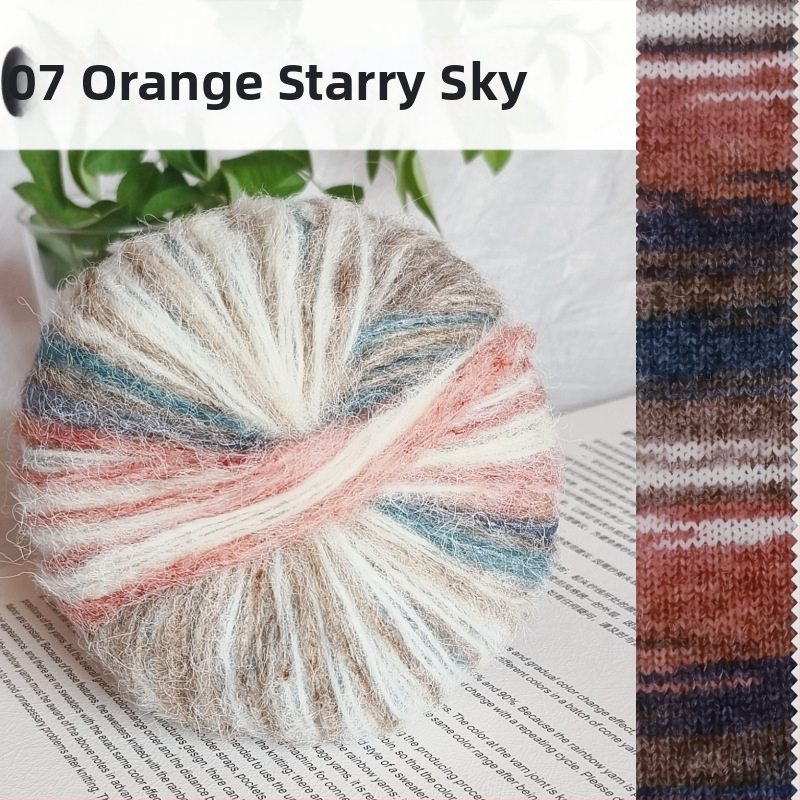 Angora Mohair Siūlai 25 g - Grupinis Siūlas, Purškiamas Vyniojimas, Skirta Pynimui