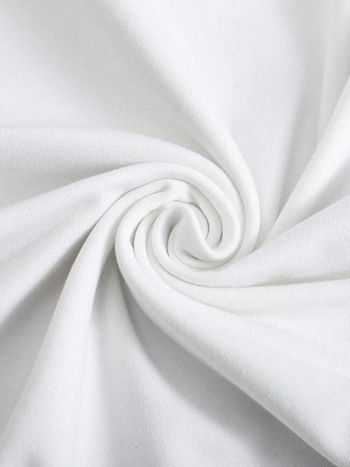 Μπλουζάκι από βαμβάκι με φλοράλ εκτύπωση, στρογγυλή λαιμόκοψη, κοντά μανίκια, εκτύπωση με θερμική μεταφορά