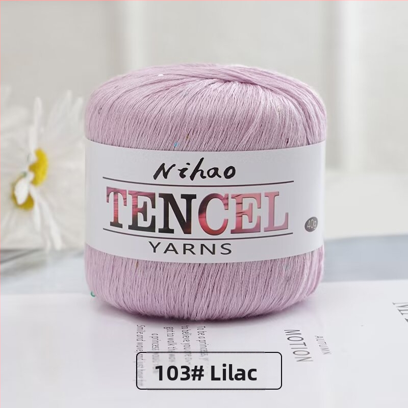 Roku adīšanai paredzēta dzija – Tencel Sequin Lace diegi, gredzenveida vēršana, grupas pavedieni, Mu Pai