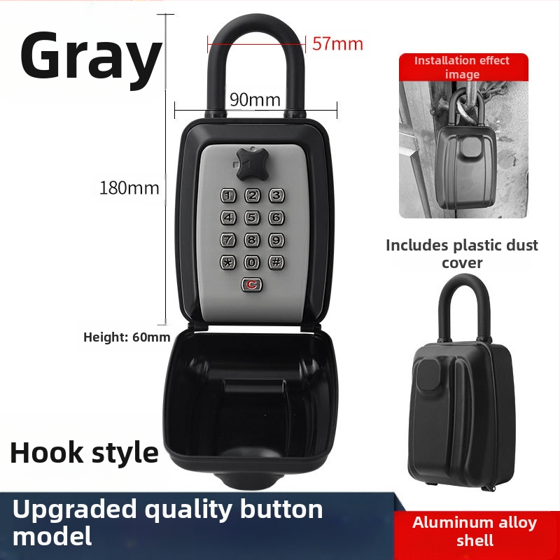 Raktų dėžutė su skaitmenine spyna – modelis G14; Medžiagos: aliuminio lydinys, cinko lydinys, ABS plastikas; Užrakto strypo storis 11; Užrakto strypų atstumas 31