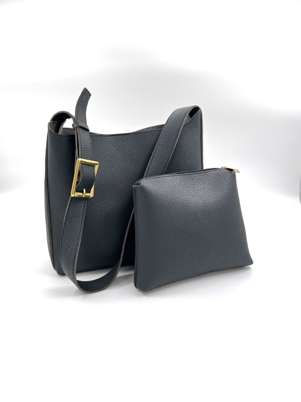 PU anyagú vödör táska, vízszintes négyzet alakú forma, mágneszár, Butterfly Dance márka