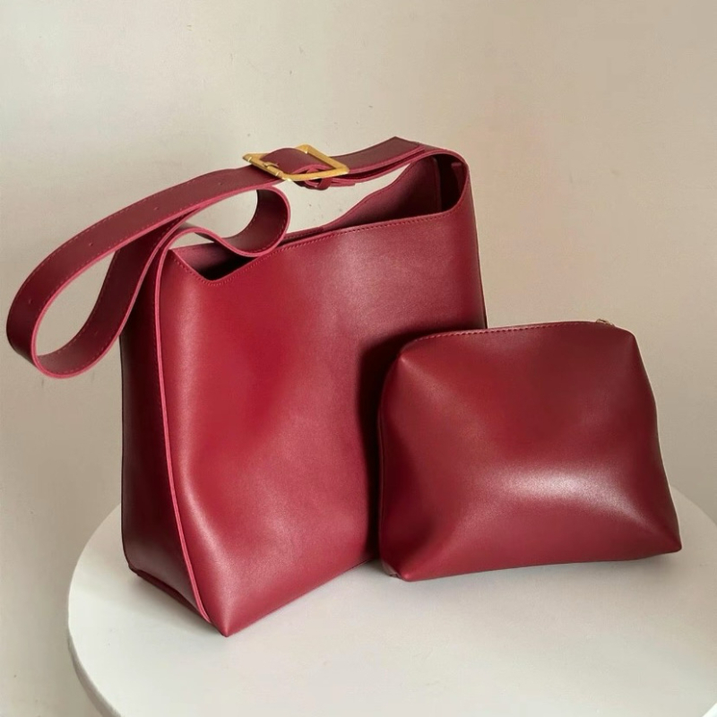 PU anyagú vödör táska, vízszintes négyzet alakú forma, mágneszár, Butterfly Dance márka