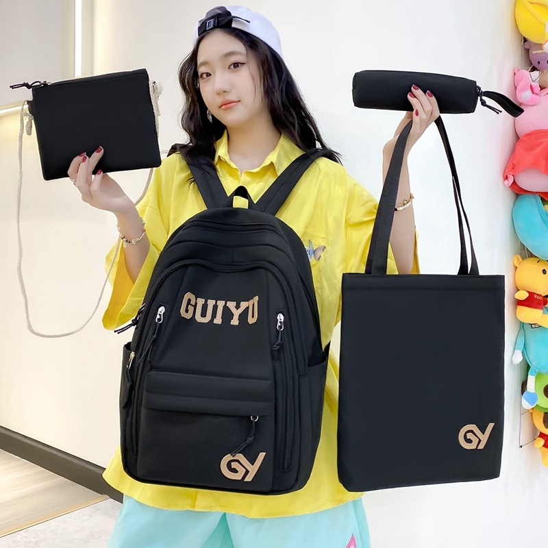 Νάιλον σχολική τσάντα πλάτης για κορίτσια — αναπνέουσα, αδιάβροχη, ultra-ελαφριά και ανθεκτική στην τριβή; επένδυση πολυεστέρα; σχέδιο με γράμματα και εικονογράφηση Tinker Bell