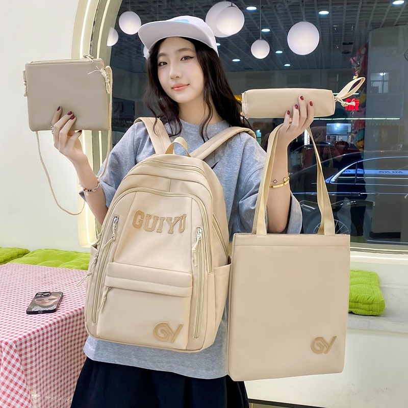 Νάιλον σχολική τσάντα πλάτης για κορίτσια — αναπνέουσα, αδιάβροχη, ultra-ελαφριά και ανθεκτική στην τριβή; επένδυση πολυεστέρα; σχέδιο με γράμματα και εικονογράφηση Tinker Bell