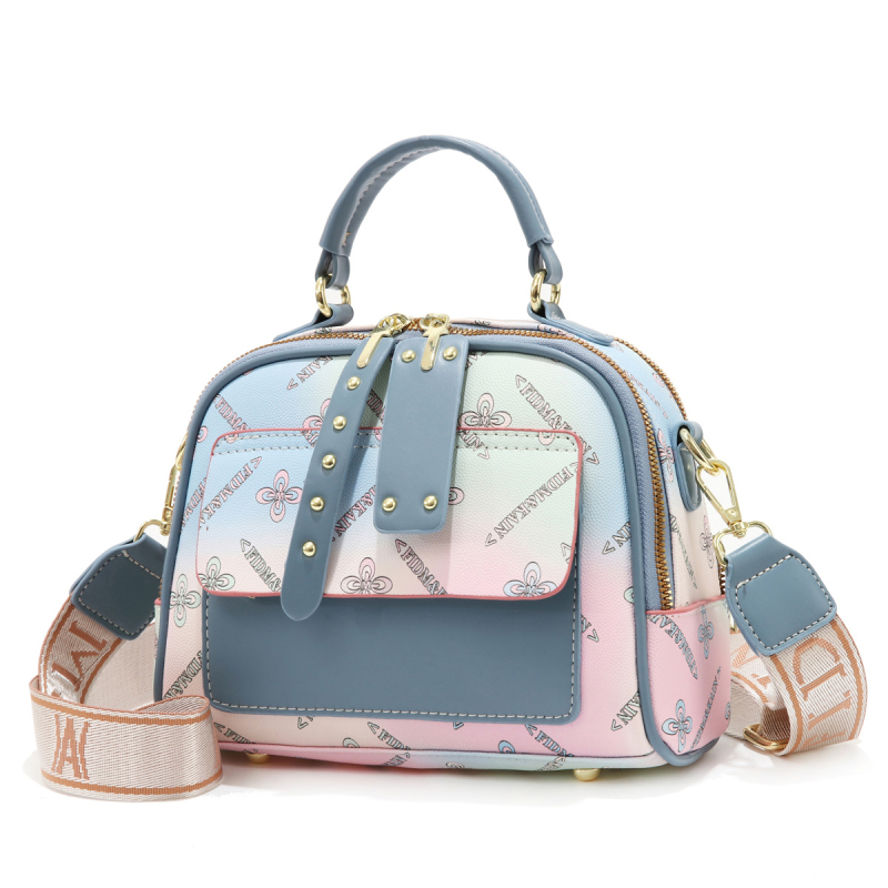 Mindennapi női PU táska – négyszögletes formájú, cipzár, poliészter bélés, egy vállpánt, friss és édes stílus