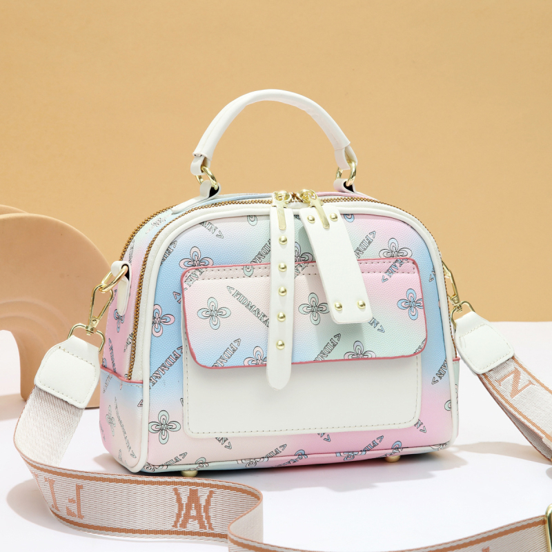 Mindennapi női PU táska – négyszögletes formájú, cipzár, poliészter bélés, egy vállpánt, friss és édes stílus