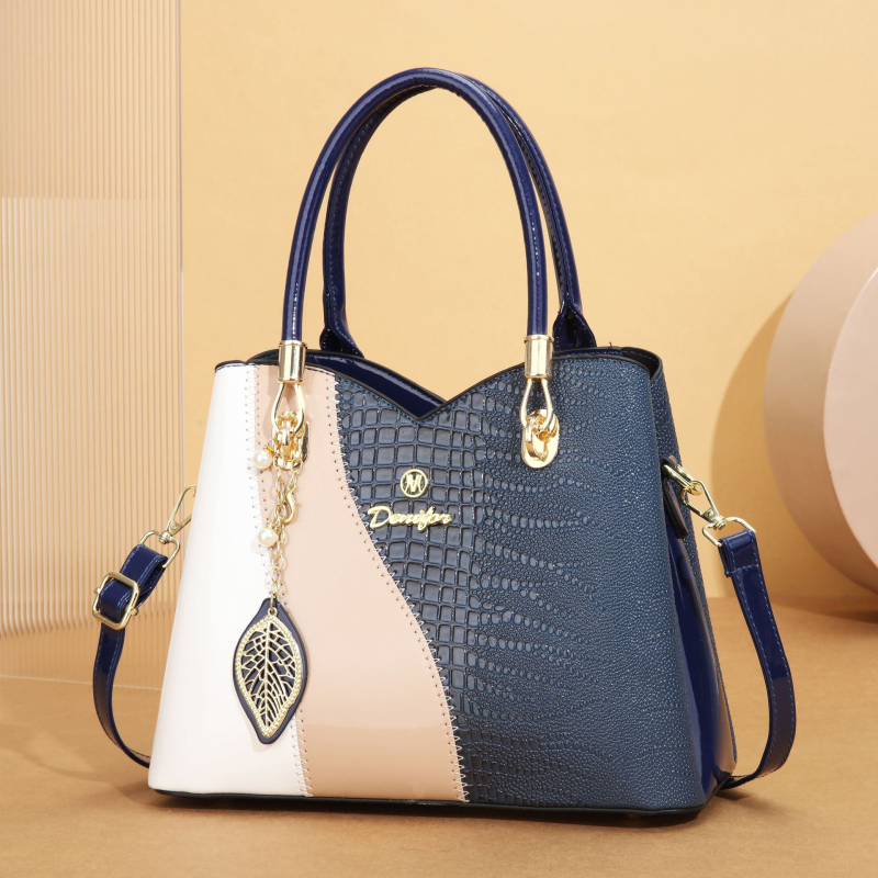 PU válltáska városi letisztult stílussal, vízszintes négyzet alakú, cipzár nyitás, belső cipzáras zseb