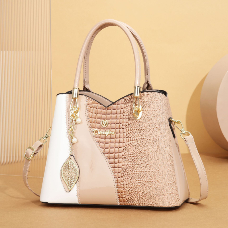 PU válltáska városi letisztult stílussal, vízszintes négyzet alakú, cipzár nyitás, belső cipzáras zseb