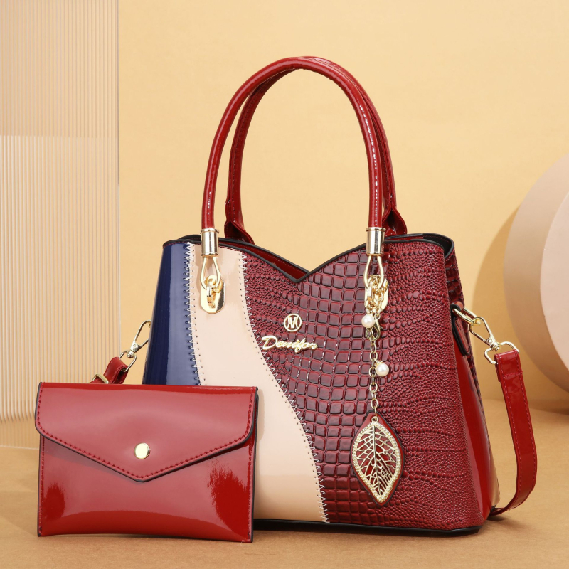 PU válltáska városi letisztult stílussal, vízszintes négyzet alakú, cipzár nyitás, belső cipzáras zseb