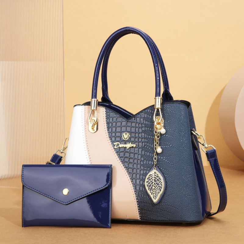 PU válltáska városi letisztult stílussal, vízszintes négyzet alakú, cipzár nyitás, belső cipzáras zseb