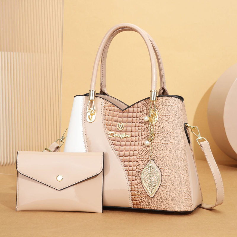 PU válltáska városi letisztult stílussal, vízszintes négyzet alakú, cipzár nyitás, belső cipzáras zseb