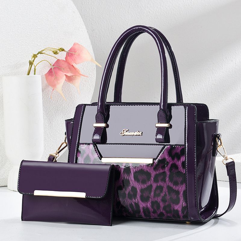 Geantă de damă Shichen din piele PU, imprimeu leopard, geantă mare crossbody