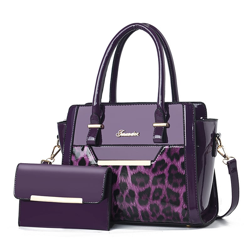 Geantă de damă Shichen din piele PU, imprimeu leopard, geantă mare crossbody