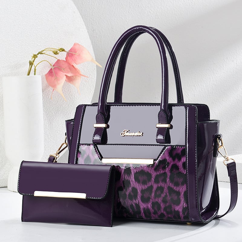 Geantă de damă Shichen din piele PU, imprimeu leopard, geantă mare crossbody