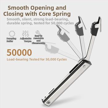 Elf modeļa hidrauliskais stienis skapja atverēm durvīm ar paceļu mehānismu; materiāls: auksti velcēta tērauds; elektroplēšana; gaišais luksus stils; Yankailong Hardware