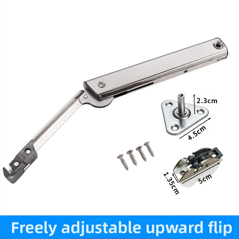 Elf modeļa hidrauliskais stienis skapja atverēm durvīm ar paceļu mehānismu; materiāls: auksti velcēta tērauds; elektroplēšana; gaišais luksus stils; Yankailong Hardware