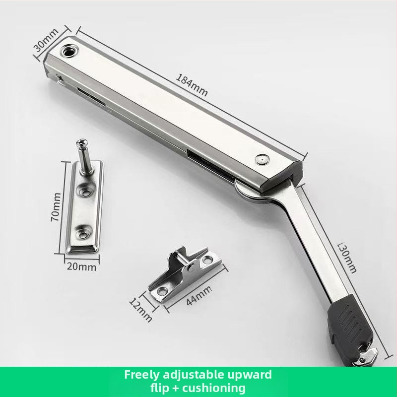 Elf modeļa hidrauliskais stienis skapja atverēm durvīm ar paceļu mehānismu; materiāls: auksti velcēta tērauds; elektroplēšana; gaišais luksus stils; Yankailong Hardware