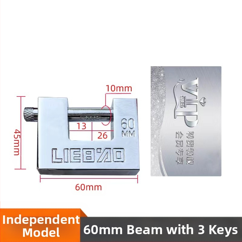 Domový visací zámok, obdĺžnikový, z železa, model 40-100, univerzálne použitie