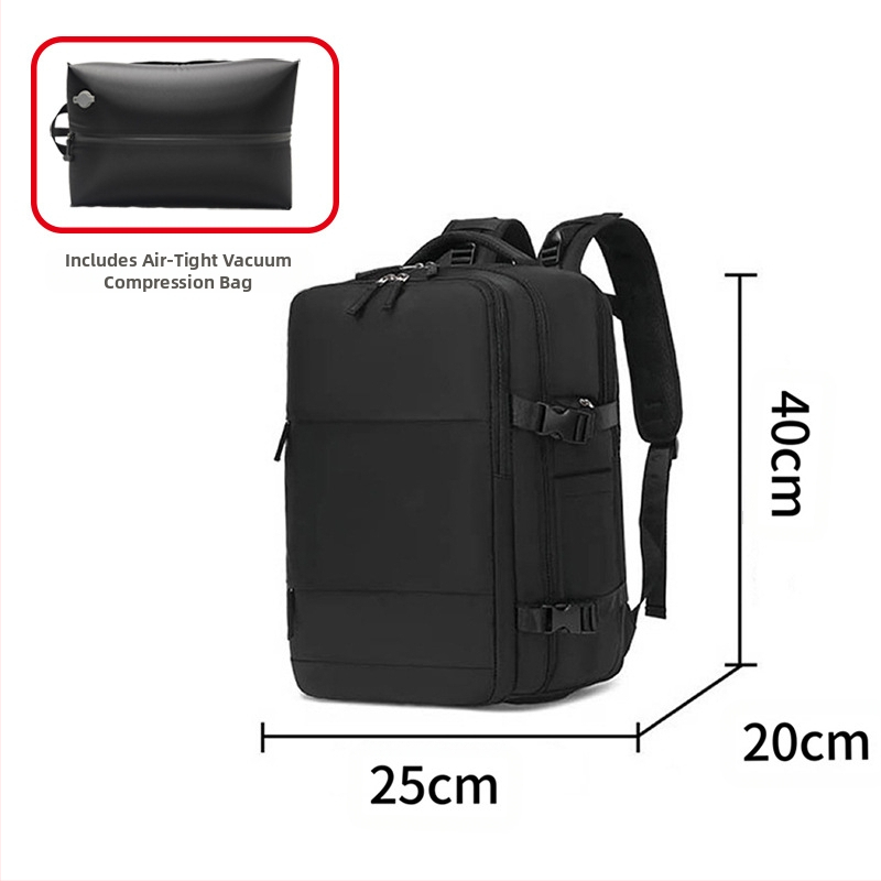 Üzleti utazásokhoz tervezett hátizsák, uniszex, vízálló, száraz–nedves rekesz, 36–55 L kapacitás, nylon anyag