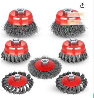 Nine Horses Чашоподобно колело с усукана тел, комплект 4 бр., високовъглеродна стомана, 8500 об./мин, за премахване на ръжда и полиране на метални и неметални повърхности