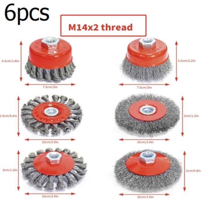 Nine Horses Чашоподобно колело с усукана тел, комплект 4 бр., високовъглеродна стомана, 8500 об./мин, за премахване на ръжда и полиране на метални и неметални повърхности