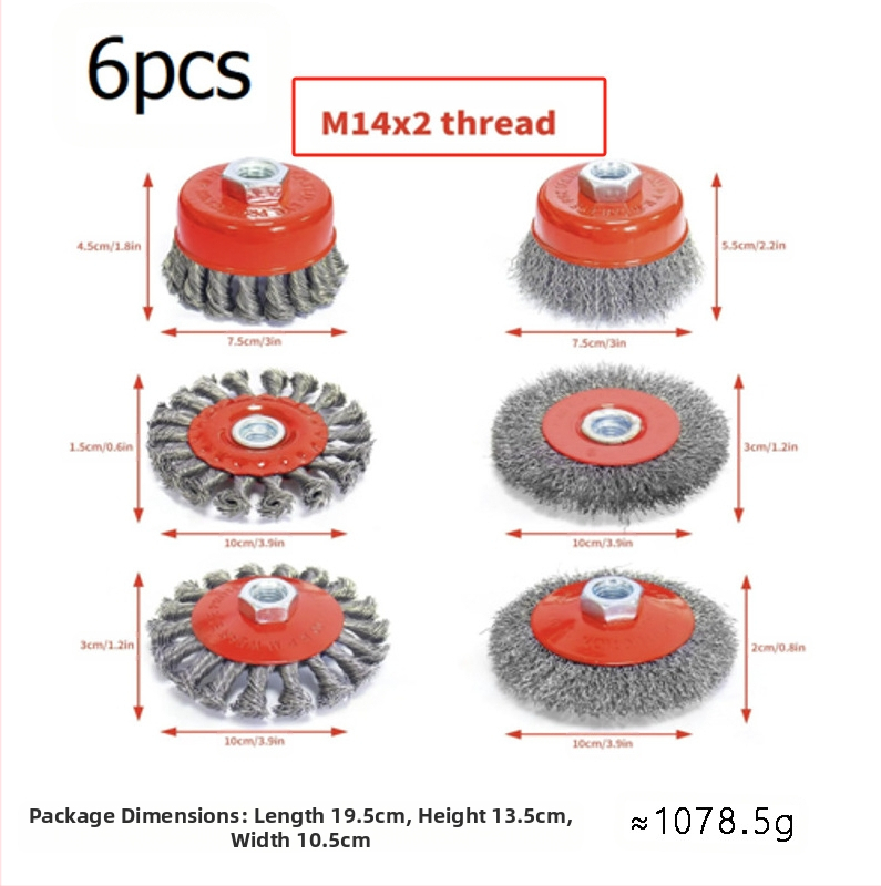 Nine Horses Чашоподобно колело с усукана тел, комплект 4 бр., високовъглеродна стомана, 8500 об./мин, за премахване на ръжда и полиране на метални и неметални повърхности