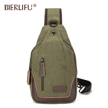 Мъжка чанта за кръст от платно, презрамка за рамо, цип, издръжлива, вертикална квадратна форма, вътрешен джоб с цип