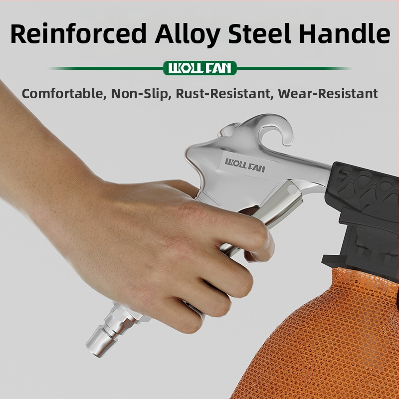 Двуфункционален пневматичен пистолет за духане и засмукване от алуминиева сплав — индустриален, високонапорен, въртящ се