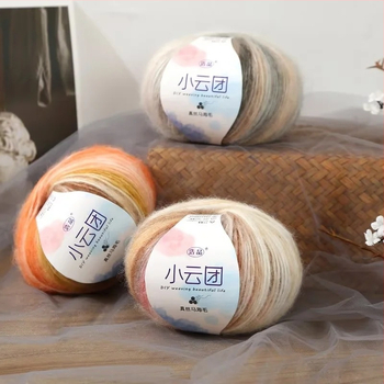 Νήμα Mohair για πλέξιμο, ημι-σπονάρισμα, νήμα ομαδογραμμής, Longyun μάρκα