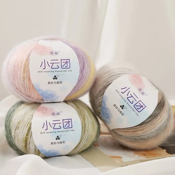 Νήμα Mohair για πλέξιμο, ημι-σπονάρισμα, νήμα ομαδογραμμής, Longyun μάρκα