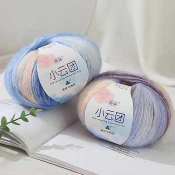 Νήμα Mohair για πλέξιμο, ημι-σπονάρισμα, νήμα ομαδογραμμής, Longyun μάρκα