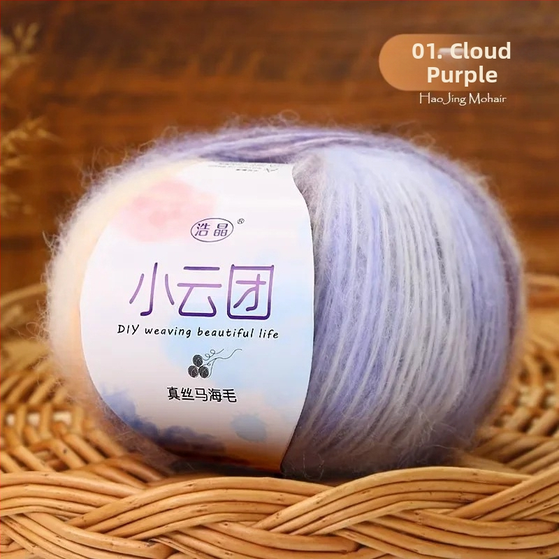 Νήμα Mohair για πλέξιμο, ημι-σπονάρισμα, νήμα ομαδογραμμής, Longyun μάρκα