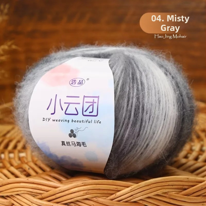 Νήμα Mohair για πλέξιμο, ημι-σπονάρισμα, νήμα ομαδογραμμής, Longyun μάρκα