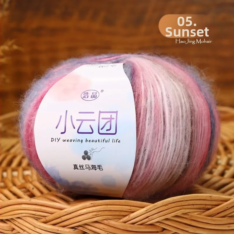 Νήμα Mohair για πλέξιμο, ημι-σπονάρισμα, νήμα ομαδογραμμής, Longyun μάρκα