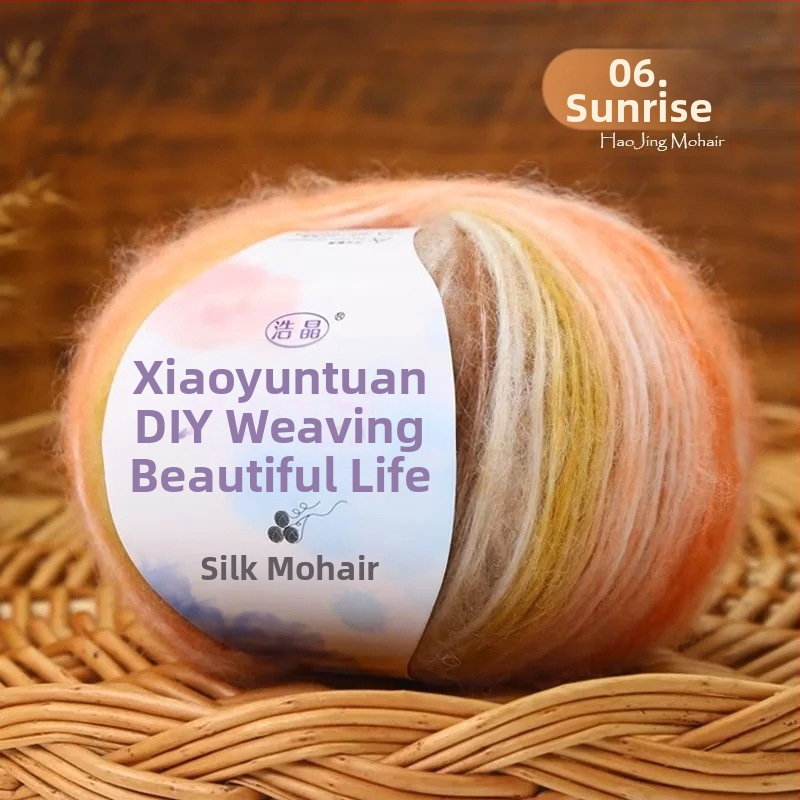 Νήμα Mohair για πλέξιμο, ημι-σπονάρισμα, νήμα ομαδογραμμής, Longyun μάρκα