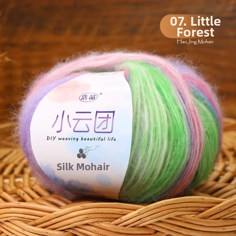 Νήμα Mohair για πλέξιμο, ημι-σπονάρισμα, νήμα ομαδογραμμής, Longyun μάρκα