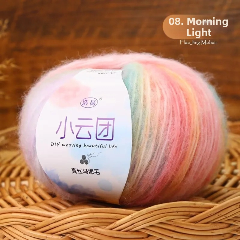 Νήμα Mohair για πλέξιμο, ημι-σπονάρισμα, νήμα ομαδογραμμής, Longyun μάρκα