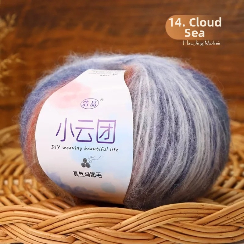 Νήμα Mohair για πλέξιμο, ημι-σπονάρισμα, νήμα ομαδογραμμής, Longyun μάρκα