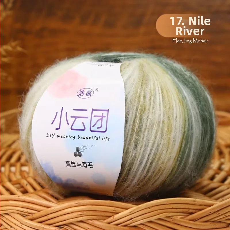 Νήμα Mohair για πλέξιμο, ημι-σπονάρισμα, νήμα ομαδογραμμής, Longyun μάρκα