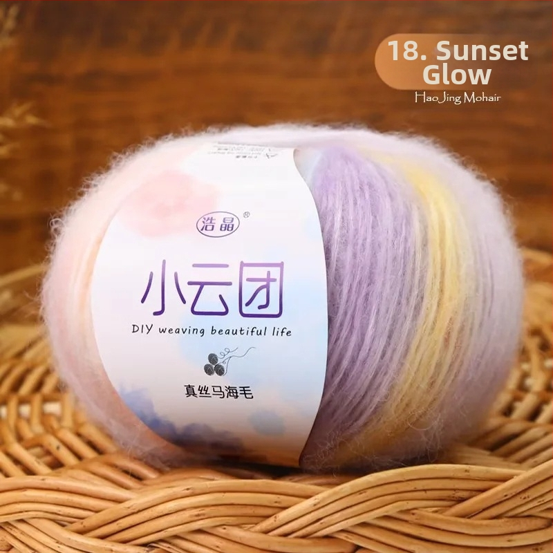 Νήμα Mohair για πλέξιμο, ημι-σπονάρισμα, νήμα ομαδογραμμής, Longyun μάρκα