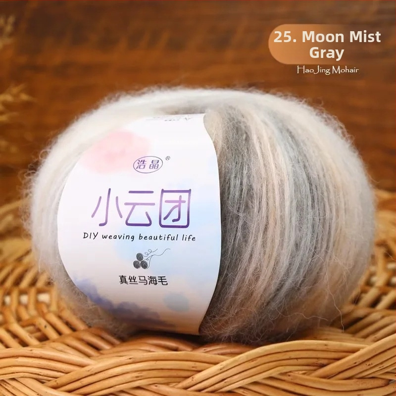 Νήμα Mohair για πλέξιμο, ημι-σπονάρισμα, νήμα ομαδογραμμής, Longyun μάρκα