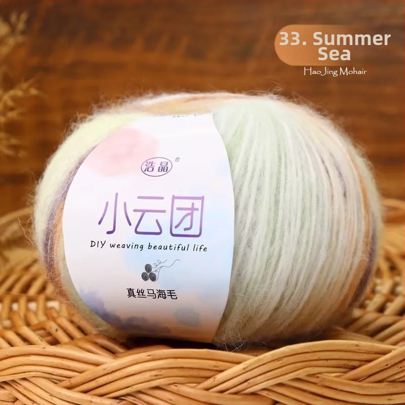 Νήμα Mohair για πλέξιμο, ημι-σπονάρισμα, νήμα ομαδογραμμής, Longyun μάρκα