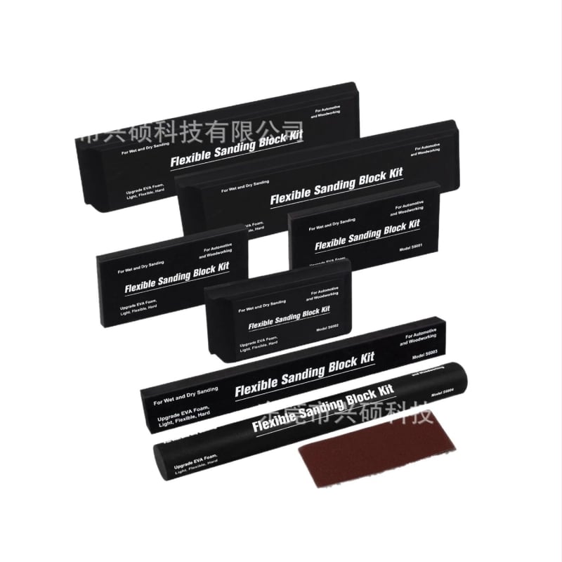 Sada EVA brúsneho bloku pre suché a mokré brúsenie, na leštenie auta a nábytku, 7 kusov s brúsnym papierom, hustota 38-70 kg/m³, značka Xingshuo