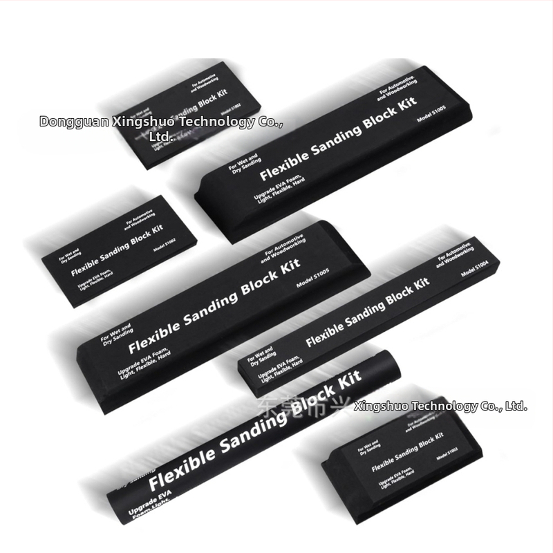 EVA блок за шлайфане за сухо и мокро използване, за полиране на автомобили и мебели, седемчастен комплект с шкурки, плътност 38-70 кг/м³, марка Xingshuo
