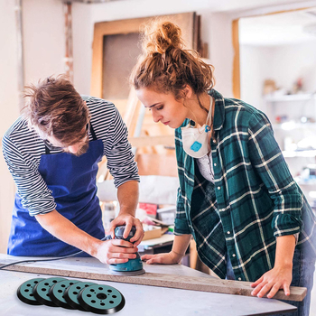 WELIBA гумена тава за шлайфане с 8 дупки, 3- или 4-очни отвори, съвместима с Makita BO5041 MT922 полиращ пневматичен инструмент