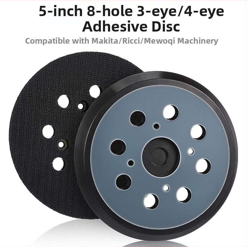 WELIBA гумена тава за шлайфане с 8 дупки, 3- или 4-очни отвори, съвместима с Makita BO5041 MT922 полиращ пневматичен инструмент