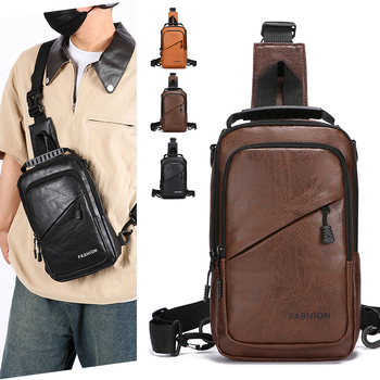 Мъжка чанта за гърдите Point Race – PU материал, водоустойчива, ултралека, износоустойчива