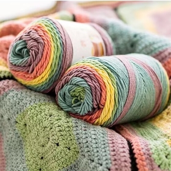 Ruyi Bird siūlų komplektas rankdarbiams — mišrių ring-spun siūlų iš Hebėjos, tinkamas megztiniams ir skrybėlėms